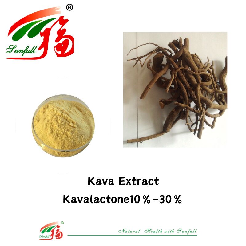 Hunan Sunfull Beste Preis ISO/Koscher Nahrungsergänzungsmittel Kavalactone 10%-30% Kava-Extraktpulver für Nahrungsergänzungsmittel