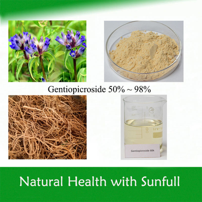 Gentiana Scabra-Extrakt Gentiopikrosid 50% bis 98% Gentiopikrin CAS-Nr. 20831-76-9 Zutat für Kosmetika